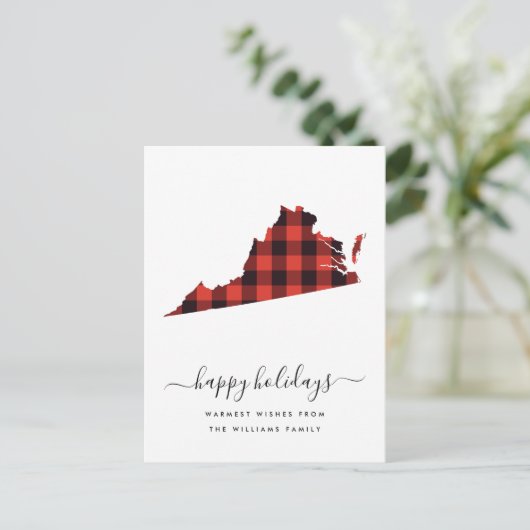 Carte Postale Joyeuses fêtes | Chaleureux Voeux Virginie (Debout devant)