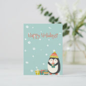 Carte Postale Joyeuses fêtes ! Cute Penguin | Noël (Debout devant)