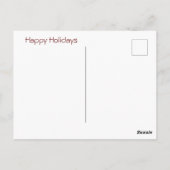 Carte Postale Joyeuses Fêtes de Noël Poinsettia (Dos)