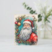 Carte Postale Joyeuses Fêtes Du Père Noël (Debout devant)