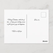 Carte Postale Joyeuses fêtes encadrées Photo Joyeux Noël (Dos)