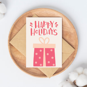 Carte Postale Joyeuses fêtes - Joli Noël Rétro présent