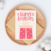 Carte Postale Joyeuses fêtes - Joli Noël Rétro présent