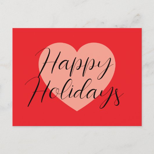 Carte Postale Joyeuses Fêtes Joyeux Noël Période de Vacances Cœu (Devant)