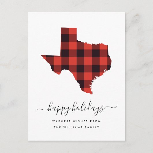 Carte Postale Joyeuses fêtes | Les Voeux Chauds Du Texas (Devant)
