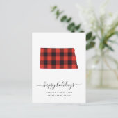 Carte Postale Joyeuses Fêtes | Meilleurs Vœux North Dakota (Debout devant)