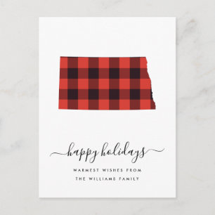 Carte Postale Joyeuses Fêtes Meilleurs Vœux North Dakota