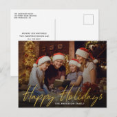 Carte Postale Joyeuses fêtes Noël Famille Photo (Devant / Derrière)