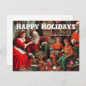 Carte Postale Joyeuses fêtes Noël Horreur Retro (Devant / Derrière)