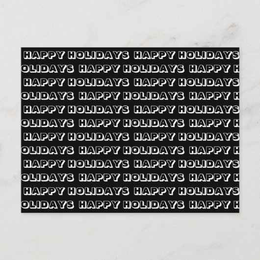 Carte Postale "Joyeuses fêtes" noir blanc (Devant)