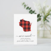 Carte Postale Joyeuses fêtes | Nous avons bougé | Wisconsin (Debout devant)