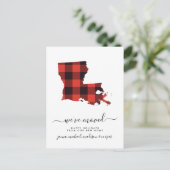 Carte Postale Joyeuses fêtes | Nous avons déménagé | Louisiana (Debout devant)