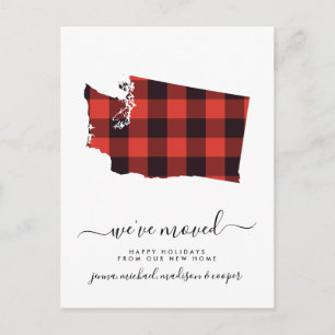 Carte Postale Joyeuses fêtes Nous avons déménagé Washington