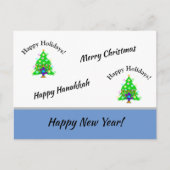 Carte Postale Joyeuses fêtes Nouvel An (Devant)