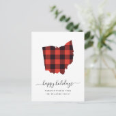 Carte Postale Joyeuses fêtes | Ohio de souhaits chauds (Debout devant)