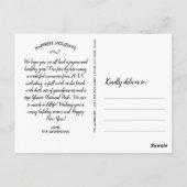 Carte Postale Joyeuses Fêtes Photo Amusants Buffalo Check Plaid (Dos)