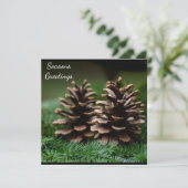 Carte postale Joyeuses Fêtes Pine Cone (Debout devant)