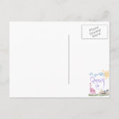 Carte postale Joyeuses Fêtes rouge, blanche et ble (Dos)