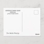 Carte Postale Joyeuses Fêtes Rouge Or Noël (Dos)