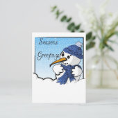 Carte postale Joyeuses Fêtes Snowman (Debout devant)