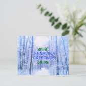 CARTE POSTALE Joyeuses Fêtes WINTER WOODS (Debout devant)