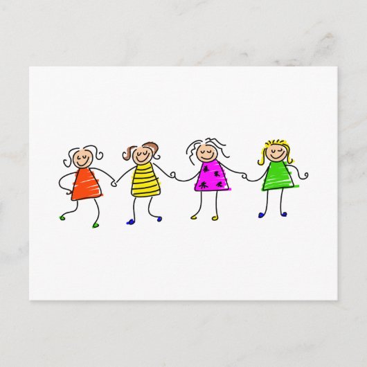 Carte Postale Joyeuses filles (Devant)