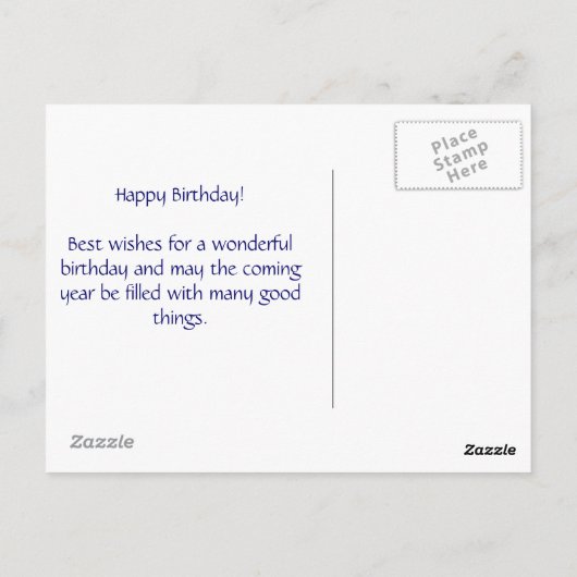 Carte Postale Joyeuses fleurs d'anniversaire (Dos)