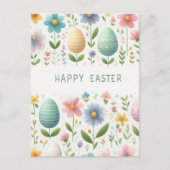 Carte Postale Joyeuses fleurs de Pâques (Devant)