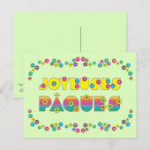Carte Postale Joyeuses Pâques (Devant / Derrière)