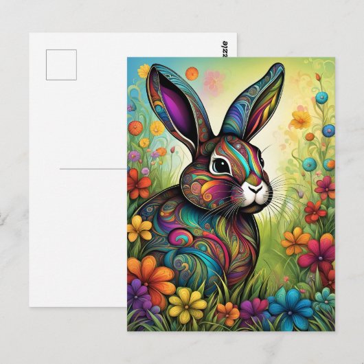 Carte Postale Joyeuses Pâques (Devant / Derrière)