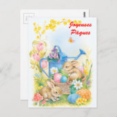 Carte Postale Joyeuses Pâques (Devant / Derrière)