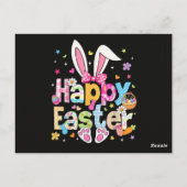 Carte Postale Joyeuses Pâques 2026 Lapin Mignon (Dos)