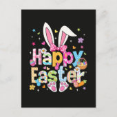 Carte Postale Joyeuses Pâques 2026 Lapin Mignon (Devant)