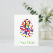 Carte Postale Joyeuses Pâques Œuf Minimaliste (Debout devant)
