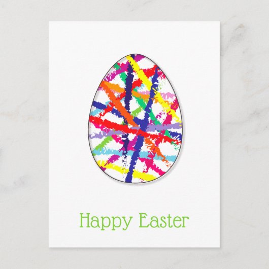 Carte Postale Joyeuses Pâques Œuf Minimaliste (Devant)