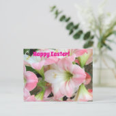 Carte postale "Joyeuses Pâques" Pink Lily (Debout devant)
