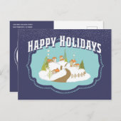 Carte Postale Joyeuses vacances Appréciation des clients d'affai (Devant / Derrière)