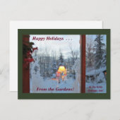 Carte Postale Joyeuses Vacances des Jardins Vacances d'hiver (Devant / Derrière)