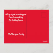 Carte Postale Joyeuses Vacances Parties scintillant Rouge Photo (Dos)