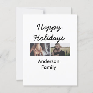 Carte Postale Joyeuses vacances père fils Noël famille photo n
