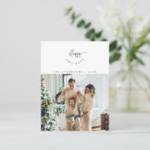 Carte Postale Joyeuses vacances, Photo de famille Smiling Script (Debout devant)