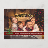 Carte Postale Joyeuses vacances Photo moderne arbre de Noël vert (Devant)