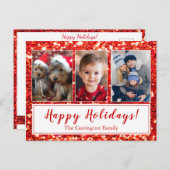 Carte Postale Joyeuses vacances Script photo Noël Post (Devant / Derrière)