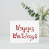 Carte Postale Joyeuses vacances Texte décoré (Debout devant)