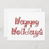 Carte Postale Joyeuses vacances Texte décoré (Devant / Derrière)