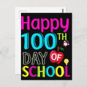 Carte Postale Joyeux 100ème jour d'école (Devant / Derrière)