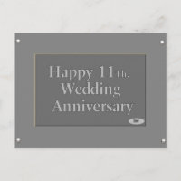Joyeux 11Ème. Anniversaire mariage Acier