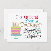 Carte Postale Joyeux 13 anniversaire (Devant / Derrière)