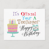 Carte Postale Joyeux 13 anniversaire (Devant)