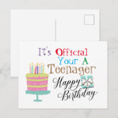 Carte Postale Joyeux 13e anniversaire (Devant / Derrière)
